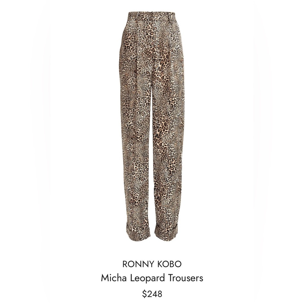 Ronny Kobo Collection Animal Print Trousers